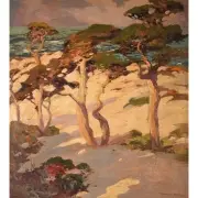 Mary DeNeale Morgan, Late Afternoon, Monterey Coast, Oil on canvas