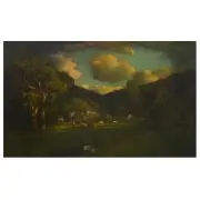 Pastoral Scene by William Keith, Oil on canvas, sold Nov 2019