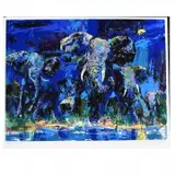 Elephant Nocturn by LeRoy Neiman, Color screenprint, sold Nov 2019
