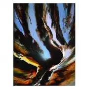 Abstract by Leonardo Nierman, Oil on board, sold Nov 2019