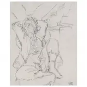 Nu GC by Henri Cartier-Bresson, Pencil on paper, sold Dec 2019