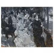 Albert Wenzell, An Afternoon in Hyde Park, Mixed media