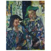 Young Musicians by Luigi Corbellini, Oil on canvas, sold Dec 2019