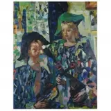 Luigi Corbellini, Young Musicians, Oil on canvas