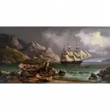 Juan Wandesforde, Ship in the Bay, Oil on canvas