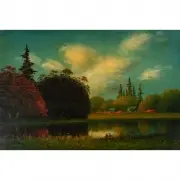 James Everett Stuart, Near Rio Vista, Cal, Oil on board