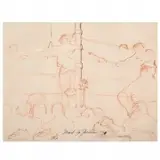 LeRoy Neiman, Ali, Madison Square Garden 71 (sketch), Mixed media on paper