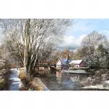 Clive Madgwick, Winter Cottage, Oil on canvas