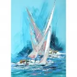 Kerry Hallam, Regatta I, Acrylic on paper