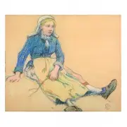 Claude Schuffenecker, Seated Peasant Woman, Pastel