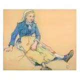 Claude Schuffenecker, Seated Peasant Woman, Pastel