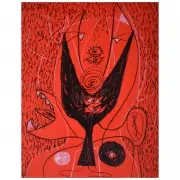 Emerson Woelffer, Untitled, Oil