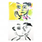 Jane Evans, Well Here Goes and Boy, Lithograph