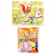 Jane Evans, First Spring Blooms and A Few of my Friend Nicoles fowl excesses, Lithograph