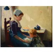 Walter Keith, Mother and Child, Oil on canvas