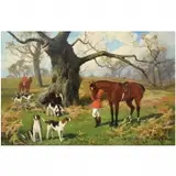Arthur Redgate, The Hunt, Oil on canvas