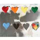Jim Dine, Eight Hearts, Screenprint