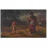 Anton Hoffmann, David and Goliath, Oil on canvas