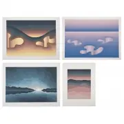 Roy Ahlgren, Al Khubar, Terrestrial Facade II, Asteroid and Twilight Bay, Serigraph
