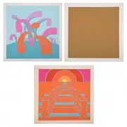 Probe, Spatial Concept and Great American Perspective by Roy Ahlgren, Serigraph, sold Feb 2020