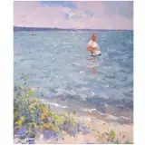 Pierre Bittar, Summer Sail Boat, Oil on canvas