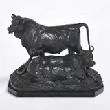 Christopher Fratin, Two Cows, Bronze