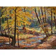 Forest Landscape by Adam Sherriff Scott, Oil on canvas, sold Mar 2020