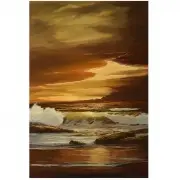 William Blackman, Crashing Waves, Oil on canvas