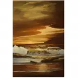 William Blackman, Crashing Waves, Oil on canvas