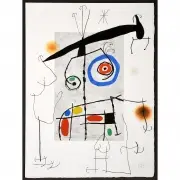 Joan Miró, LHomme au Balancier, Color etching, aquatint