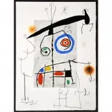 Joan Miró, LHomme au Balancier, Color etching, aquatint