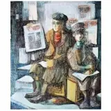 Yossi Stern, Paper Boys, Oil on canvas