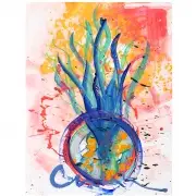 Dale Chihuly, Untitled, Watercolor and acrylic on paper
