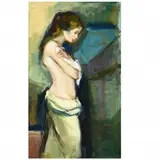 Jan De Ruth, Standing Nude, Oil on canvas