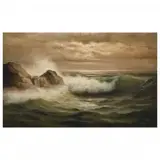 Nels Hagerup, Crashing Waves, Oil on canvas