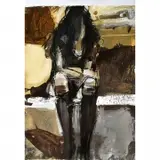 Kim Frohsin, Julie E: Frontal, Mixed Media