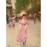 Victor Guerrier, Woman in Paris, Oil on canvas