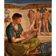 Norbert Schlaus, Artist Painting Nudes, Oil on canvas