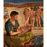 Norbert Schlaus, Artist Painting Nudes, Oil on canvas