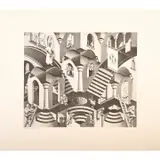 Mc Escher, Convex and Concave (Hol en Bol), Lithograph