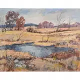 Dorothy Goodman, Pond, Oil on board