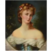 Alban Contant, Portrait of a Young Woman, Oil on canvas