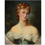 Alban Contant, Portrait of a Young Woman, Oil on canvas