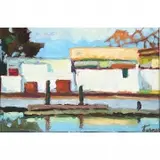 Jerrold Turner, Flooded Nantucket, Oil on panel