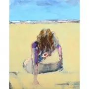 Kim Frohsin Beach, Nude, Mixed media on paper