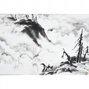 Chiura Obata, In the Clouds, Ink