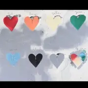 Eight Hearts by Jim Dine, Screenprint, sold Jun 2020