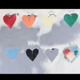 Jim Dine, Eight Hearts, Screenprint
