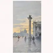 Carlo Saletta, Venice at Twilight, Watercolor on paper