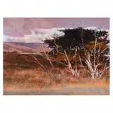 Martha Borge, Sunset, Oil on masonite
